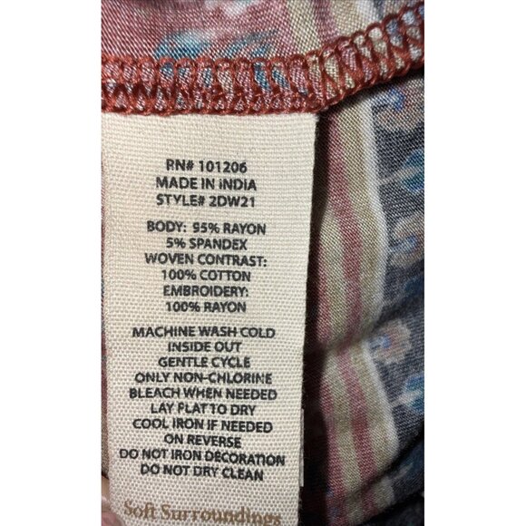 Soft Surroundings Parita Tunic Top long-sleeved boho-style blouse Size Medium - Picture 7 of 8